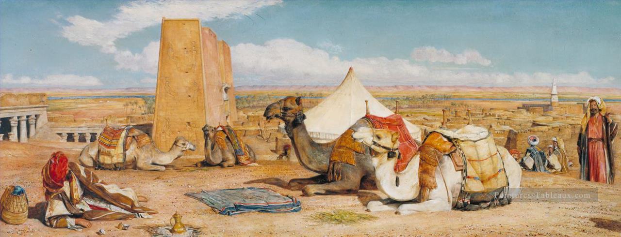 Edfou Haute Egypte John Frederick Lewis Arabe Peintures à l'huile
